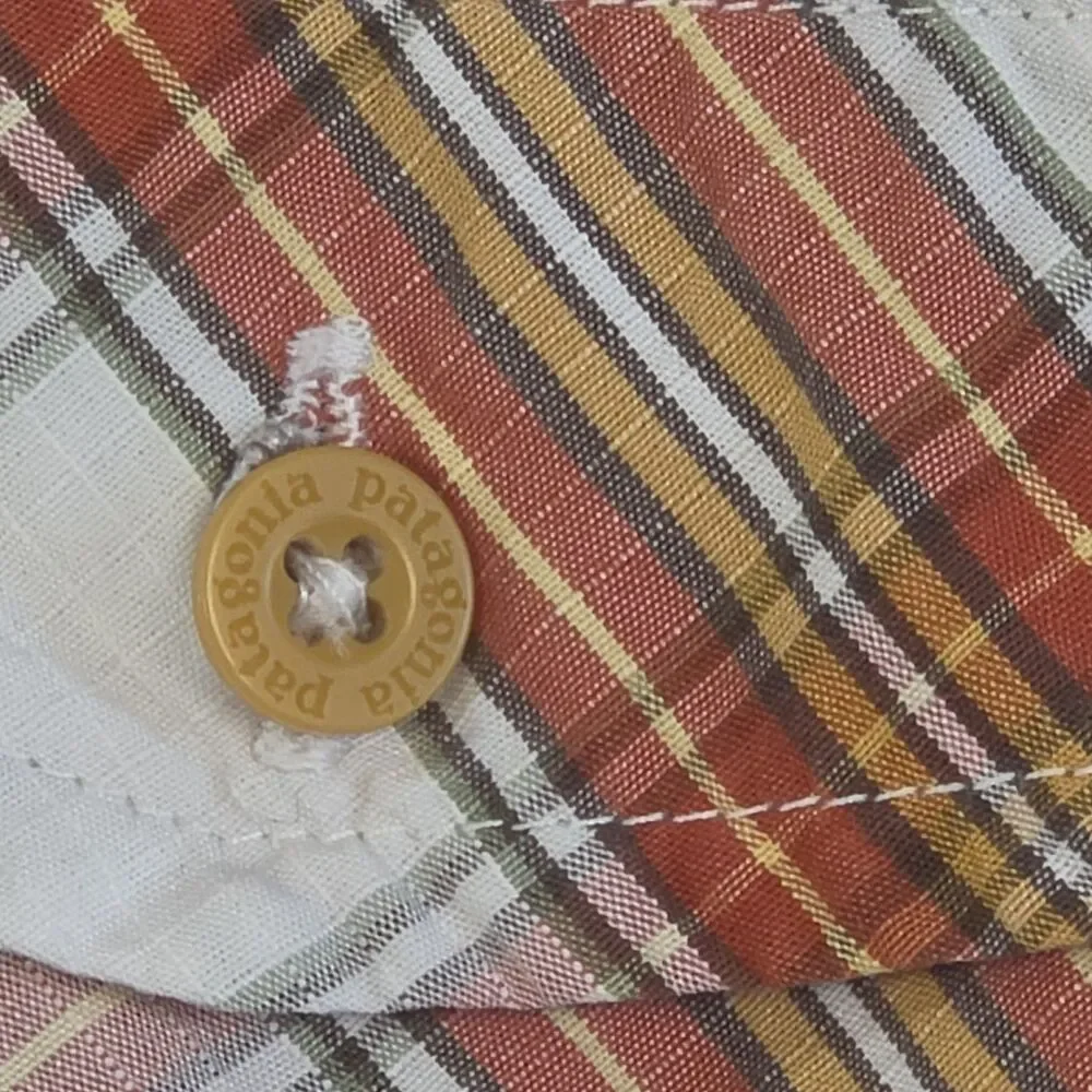 Patagonia A/C Shirt Button Front Camp Organic Cotton Plaid Mens Medium